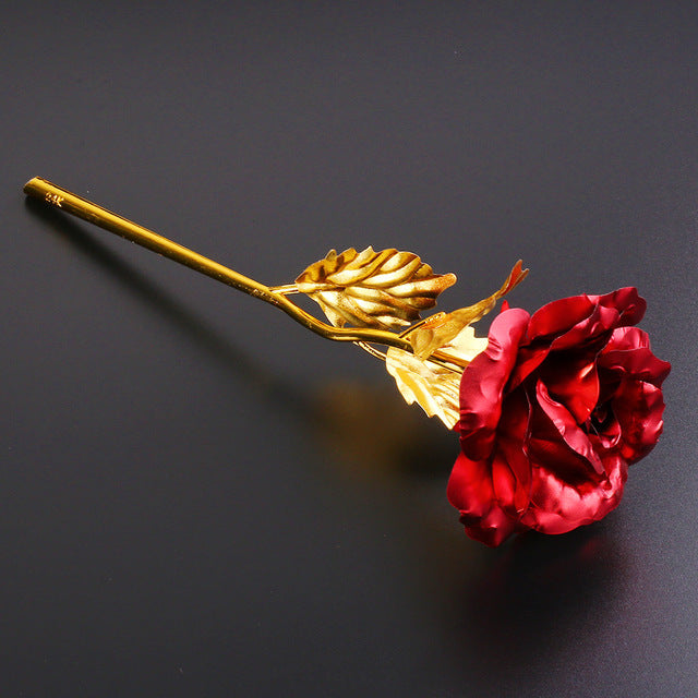 Elegant 24K Gold Plated Rose Flower