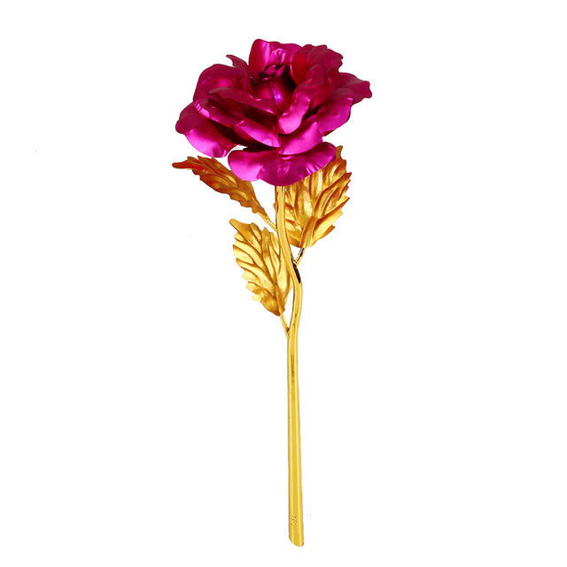 Elegant 24K Gold Plated Rose Flower