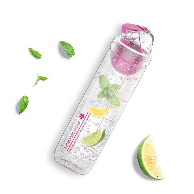 800ml Water Bottle BPA Free Fruit Infuser - Leakproof