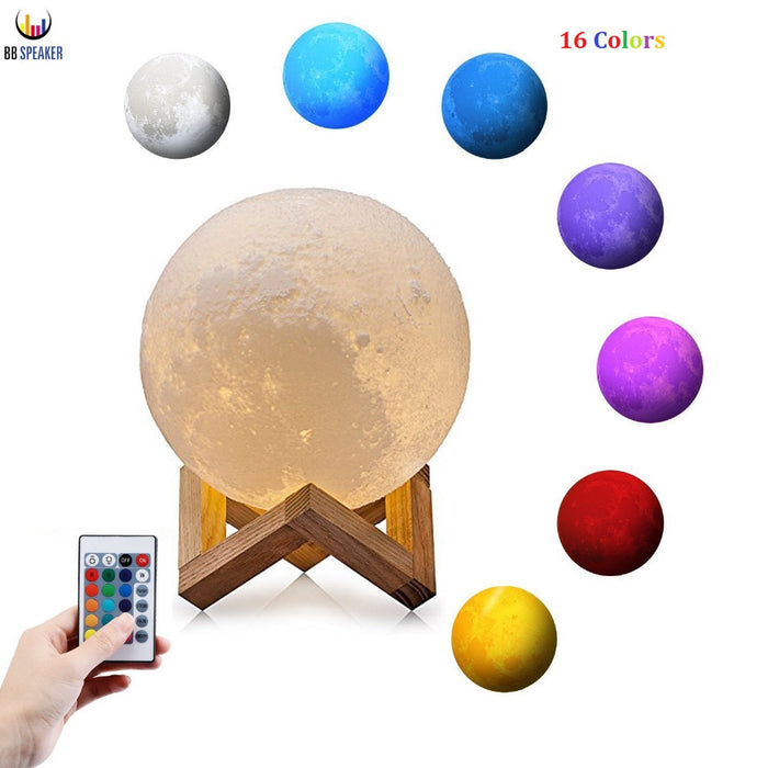 Touch Switch Bedroom 3D lunar Moon Lamp
