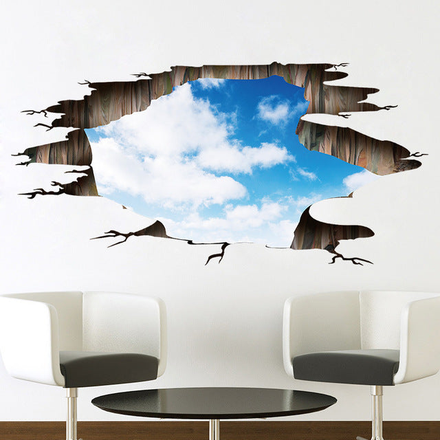 3d cosmic space galaxy wall stickers