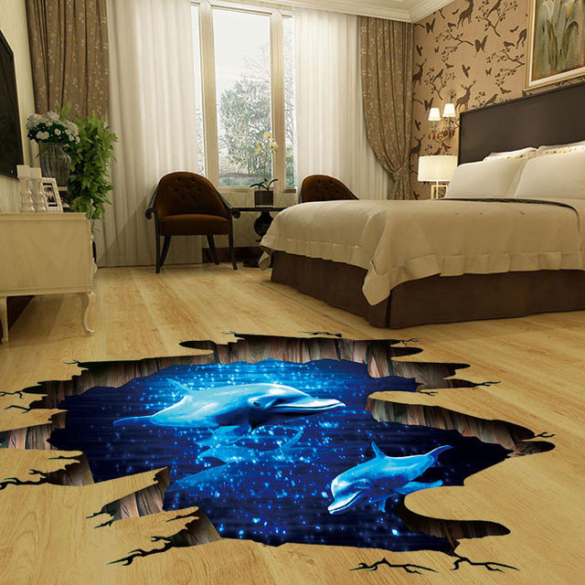 3d cosmic space galaxy wall stickers