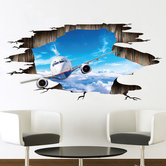 3d cosmic space galaxy wall stickers