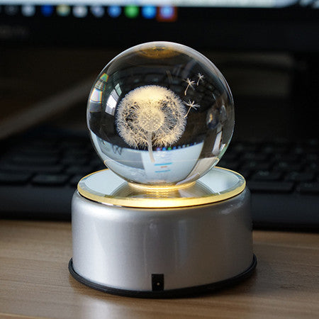 3D Rotation Crystal Ball Night Light