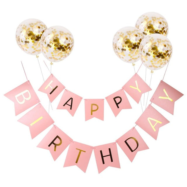 Gold Confetti Balloons 12inch Inflatable Birthday Balloon