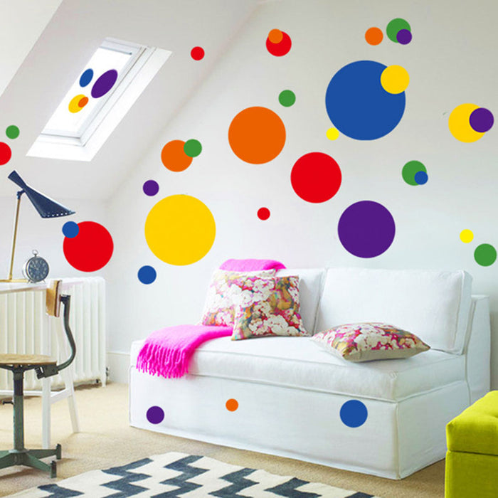Creative DIY Colorful Polka Dots Circle Decoration