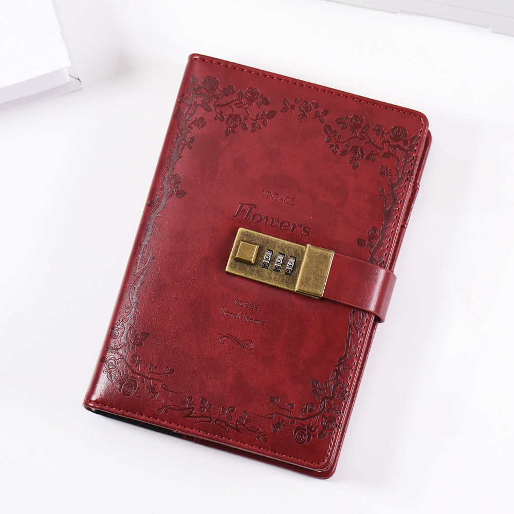 PU Password Lock Notebook