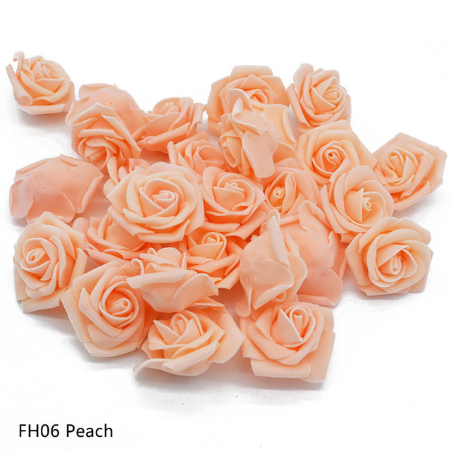 Artificial Foam Rose Flower Head Decoration