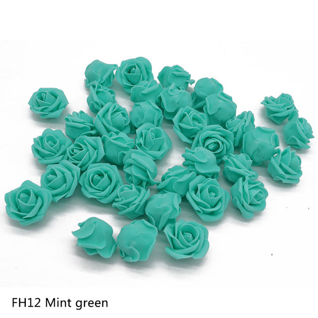 Artificial Foam Rose Flower Head Decoration