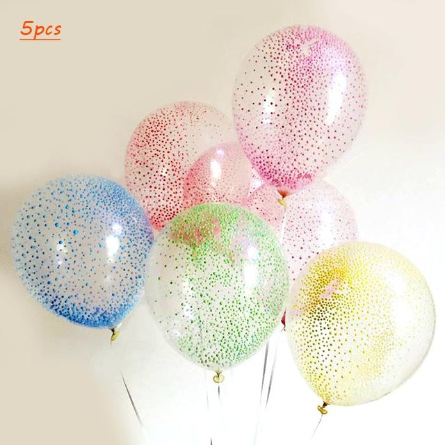 5pcs/set confetti 12inch latex balloon