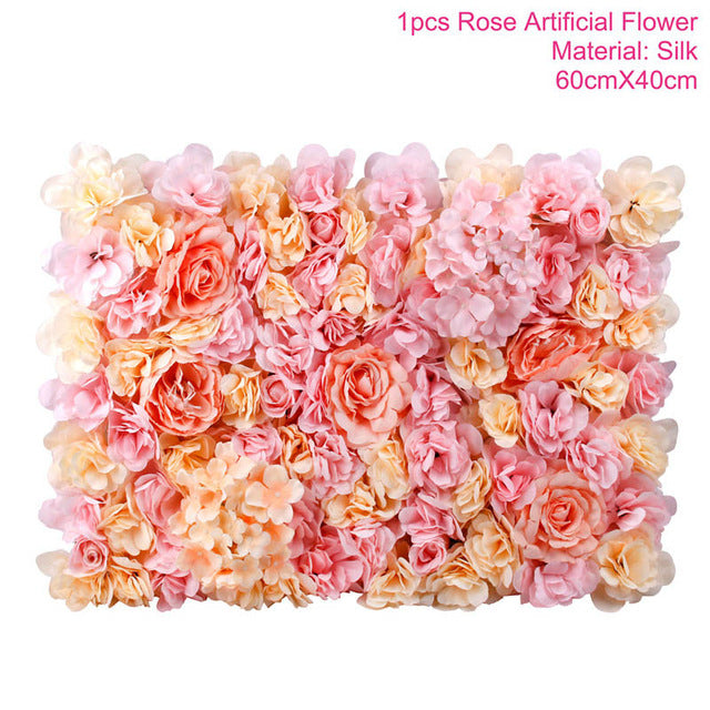 Light Champagne Artificial Silk Rose Flower Wedding Decoration