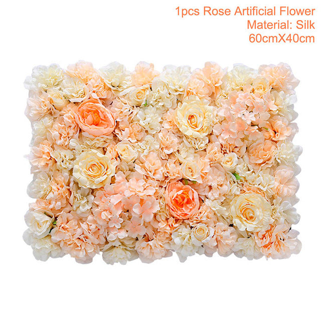 Light Champagne Artificial Silk Rose Flower Wedding Decoration